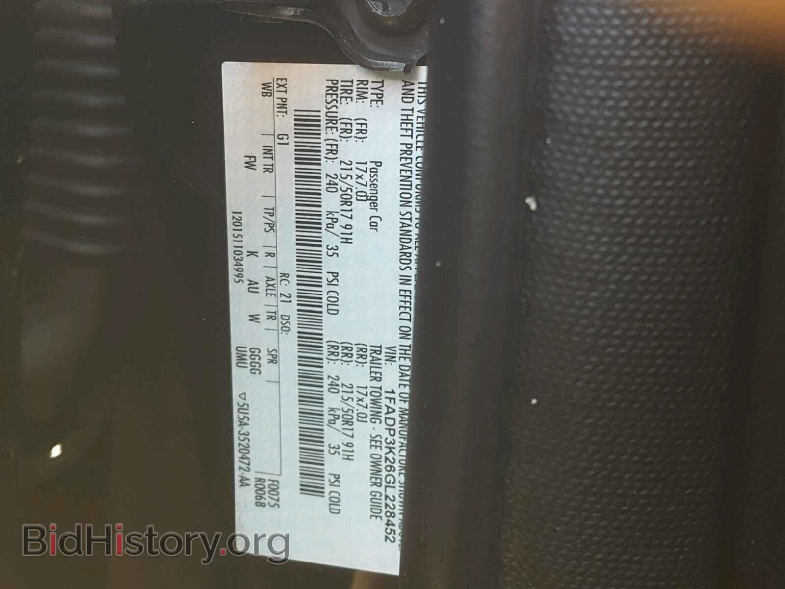 2016 FORD FOCUS - VIN: 1FADP3K26GL228452 - Фото 10