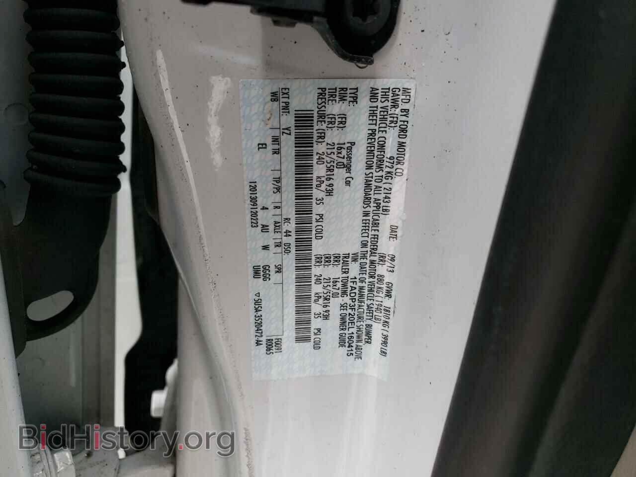 2014 FORD FOCUS - VIN: 1FADP3F20EL160415 - Фото 12