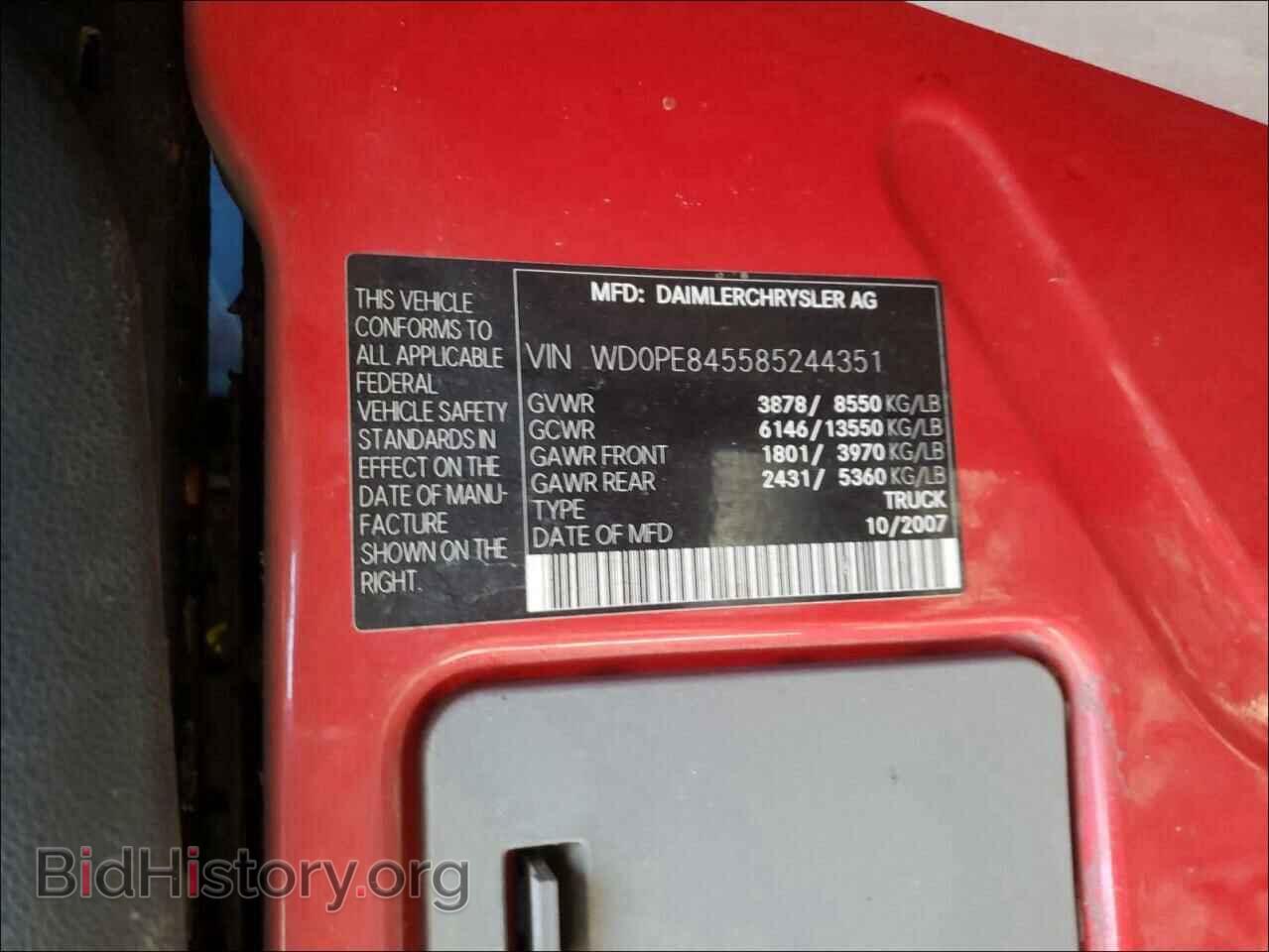 2008 DODGE SPRINTER - VIN: WD0PE845585244351 - Photo 10