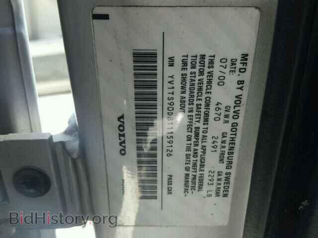 2001 VOLVO S80 - VIN: YV1TS90D811159126 - Фото 10