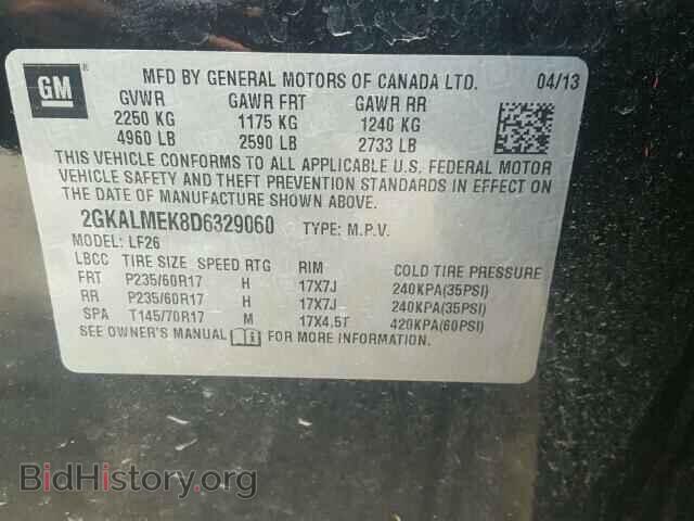 2013 GMC TERRAIN - VIN: 2GKALMEK8D6329060 - Photo 10