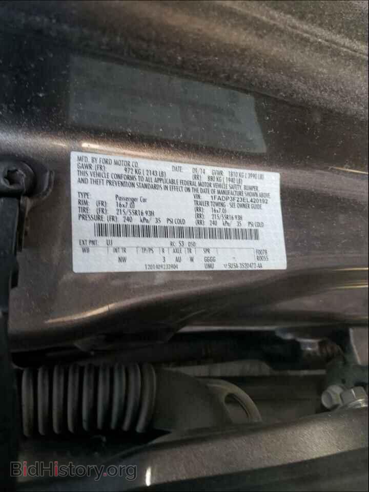 2014 FORD FOCUS - VIN: 1FADP3F23EL420192 - Фото 10