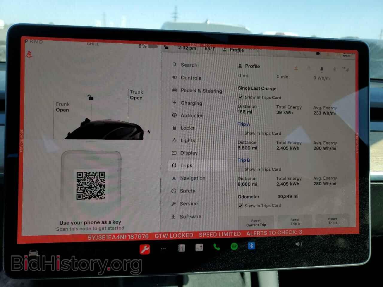 2022 TESLA MODEL 3 - VIN: 5YJ3E1EA4NF187676 - Фото 9