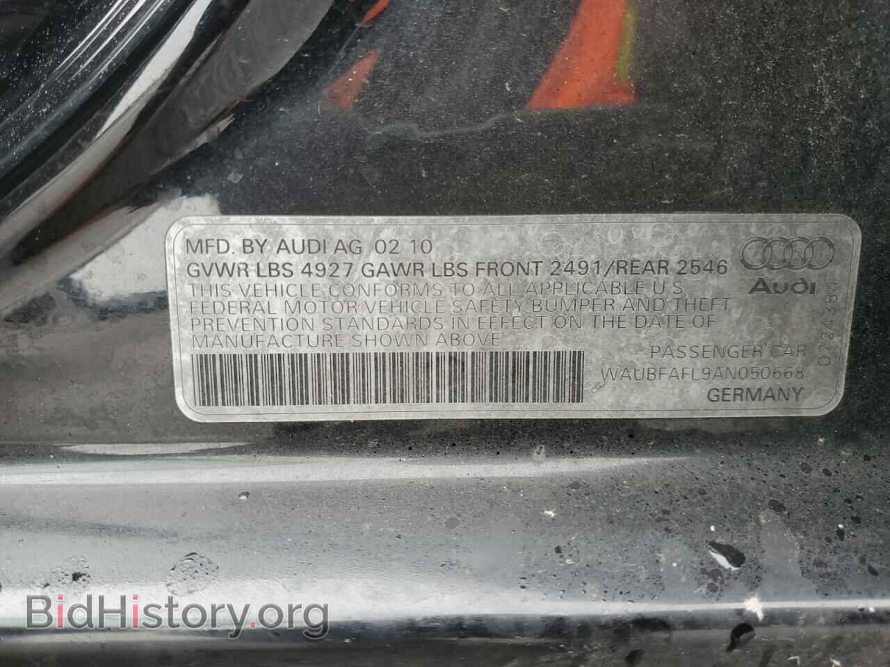 2010 AUDI A4 - VIN: WAUBFAFL9AN050668 - Фото 12