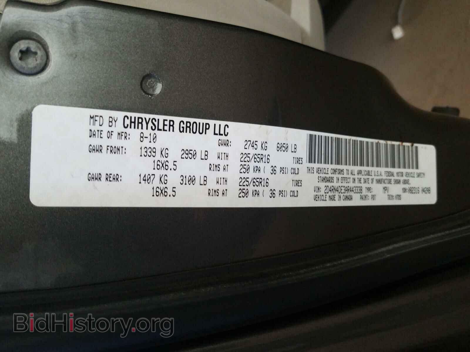 2010 DODGE CARAVAN - VIN: 2D4RN4DE3AR443338 - Photo 10