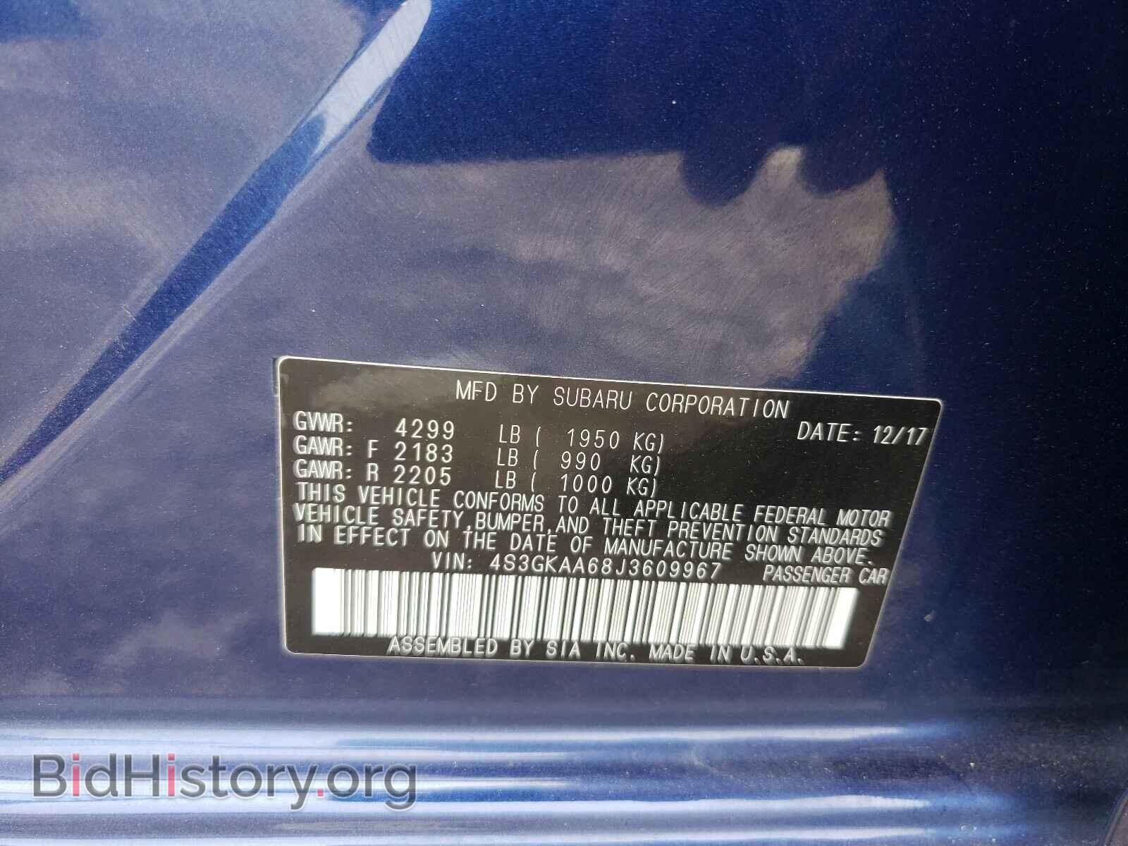 2018 SUBARU IMPREZA - VIN: 4S3GKAA68J3609967 - Фото 10