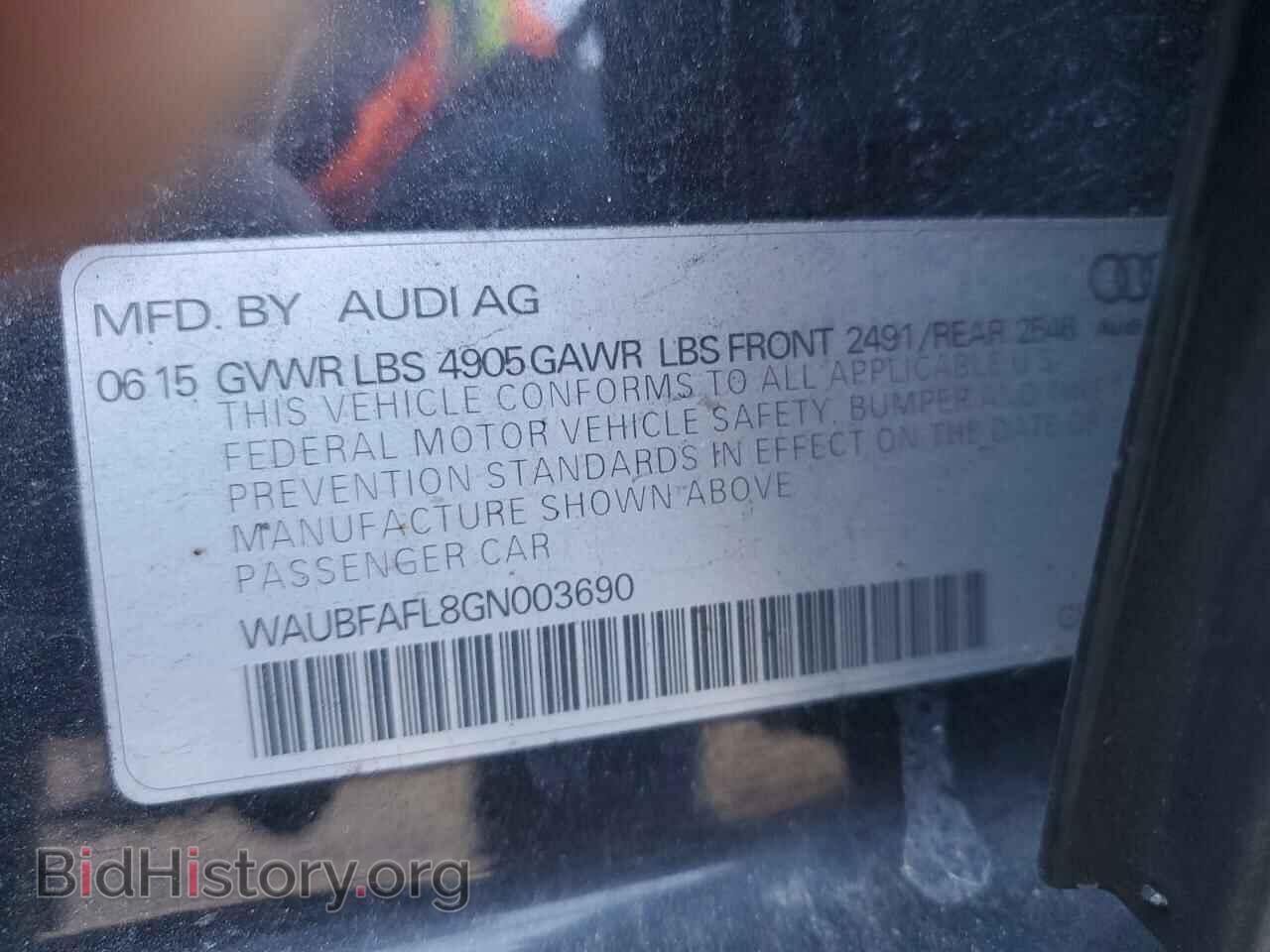 2016 AUDI A4 - VIN: WAUBFAFL8GN003690 - Фото 13