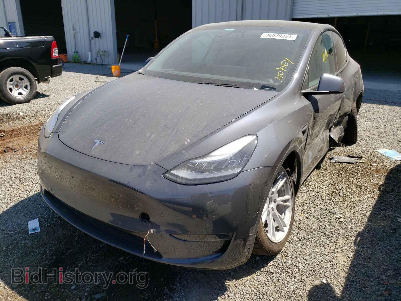 2020 TESLA MODEL Y - VIN: 5YJYGDEEXLF013340 - Фото 2