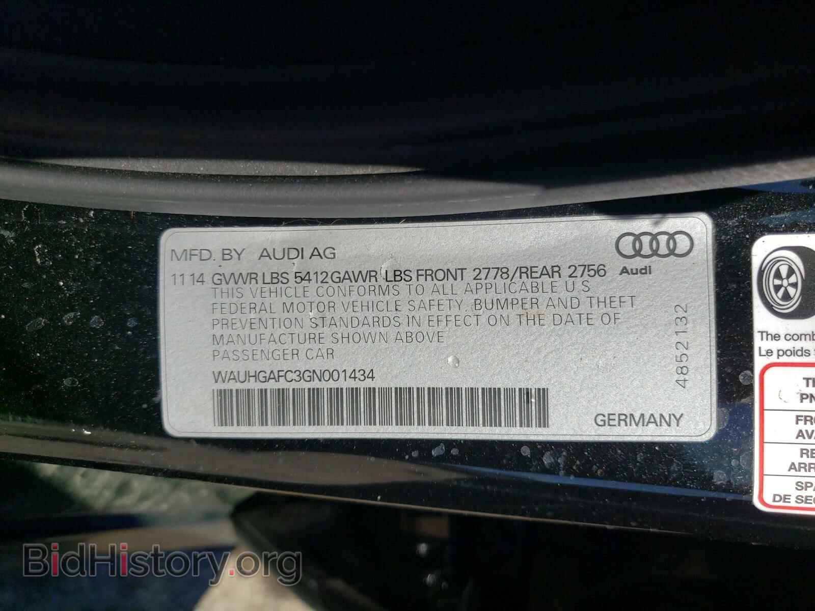 2016 AUDI A6 - VIN: WAUHGAFC3GN001434 - Фото 10