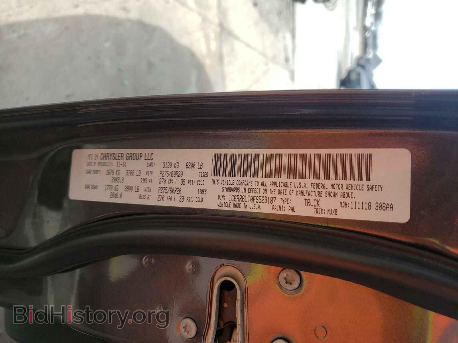 2015 RAM 1500 - VIN: 1C6RR6LT0FS523187 - Фото 10