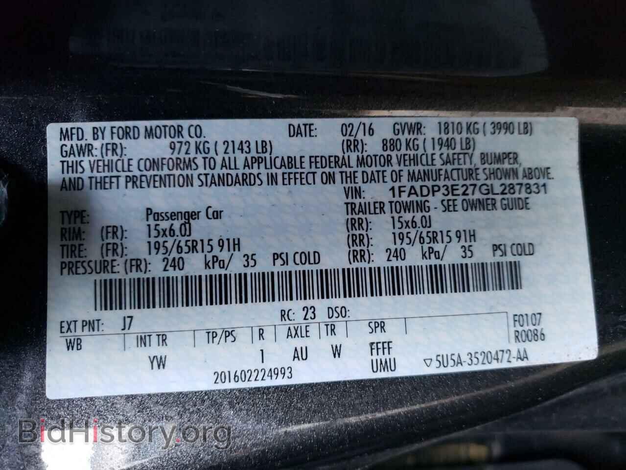 2016 FORD FOCUS - VIN: 1FADP3E27GL287831 - Photo 10