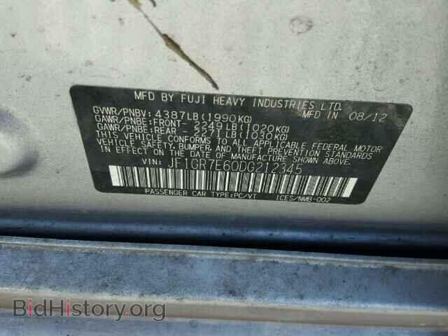 2013 SUBARU IMPREZA - VIN: JF1GR7E60DG212345 - Фото 10