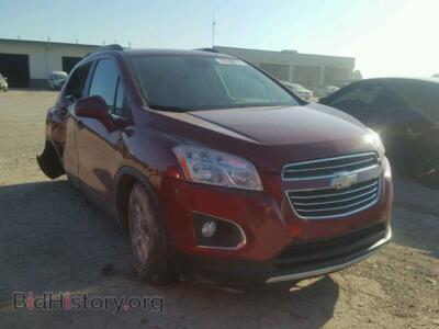 2015 Chevrolet TRAX Trax 1LT, red — VIN KL7CJLSB2FB203055, Copart
