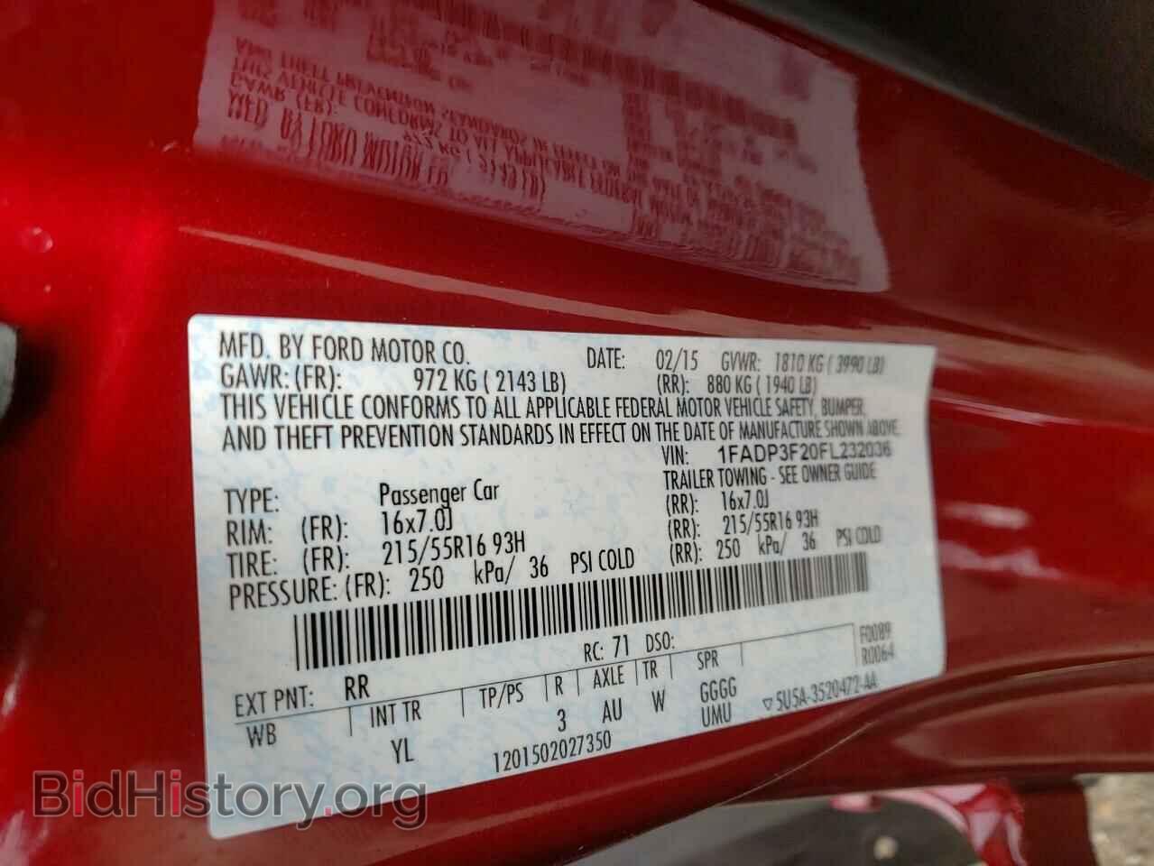 2015 FORD FOCUS - VIN: 1FADP3F20FL232036 - Фото 13