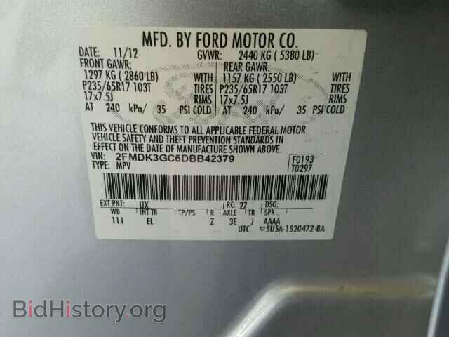 2013 FORD EDGE - VIN: 2FMDK3GC6DBB42379 - Фото 10