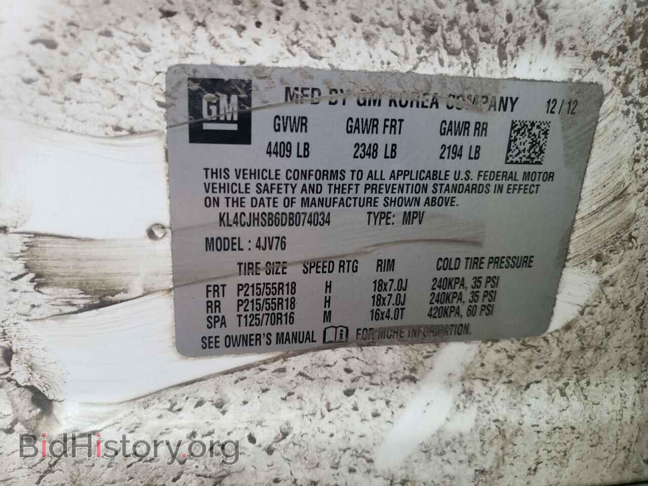 2013 BUICK ENCORE - VIN: KL4CJHSB6DB074034 - Photo 10