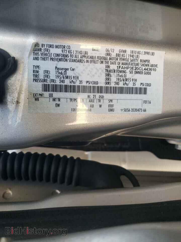 2012 FORD FOCUS - VIN: 1FAHP3E20CL443610 - Фото 10