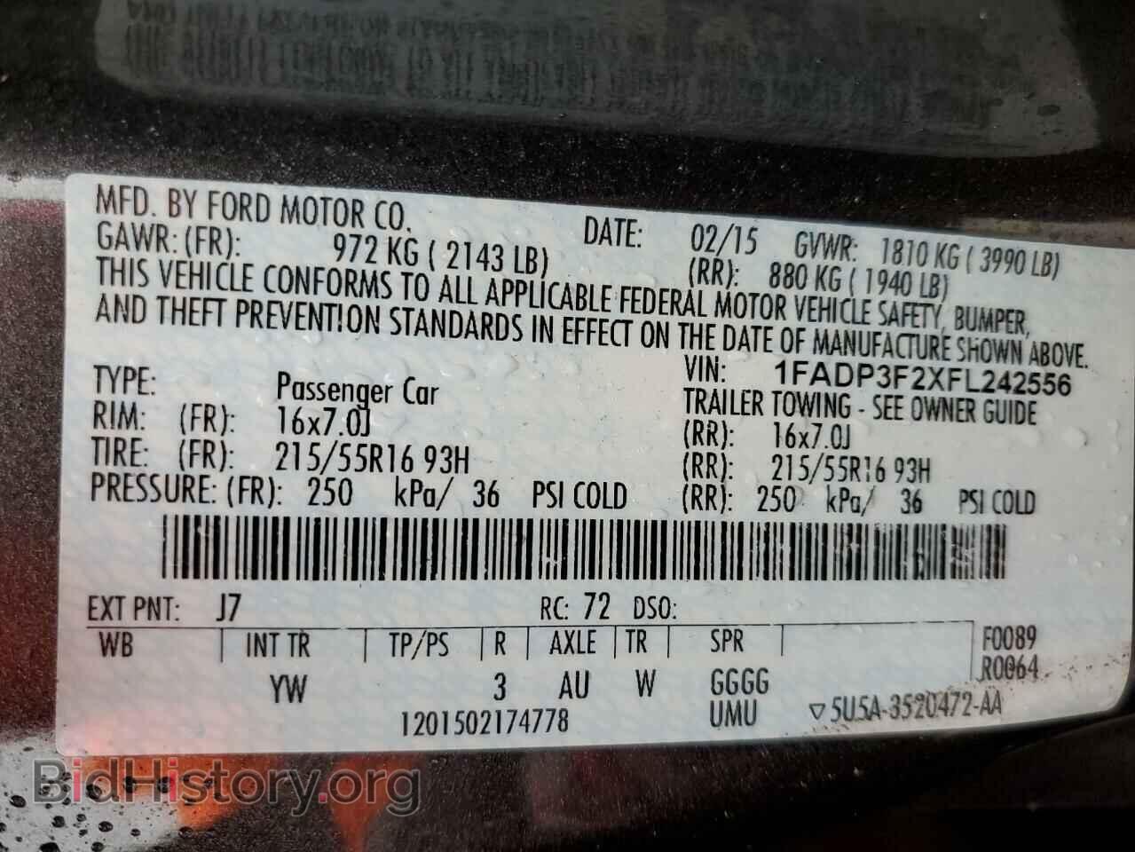 2015 FORD FOCUS - VIN: 1FADP3F2XFL242556 - Photo 12