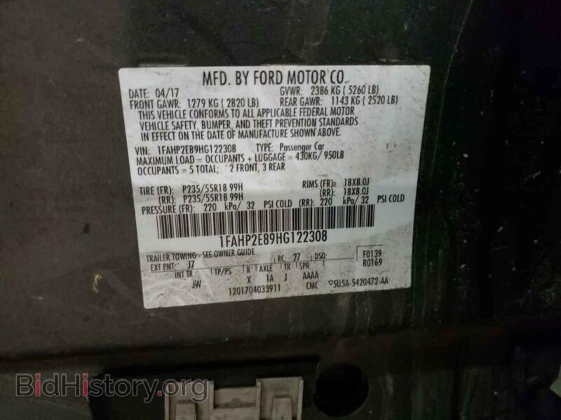 2017 Ford TAURUS (VIN 1FAHP2E89HG122308) — photo 10 of 10