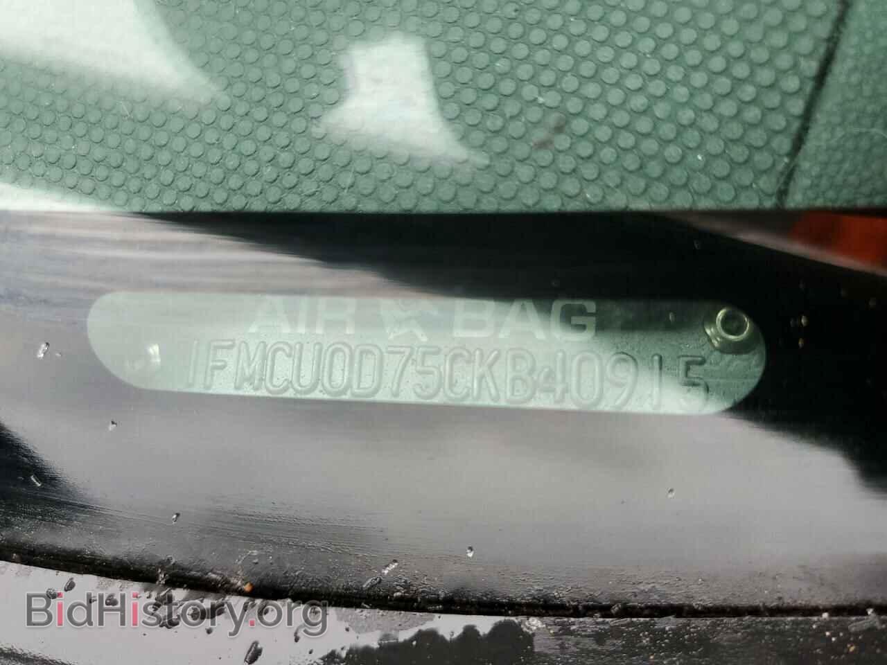 2012 FORD ESCAPE - VIN: 1FMCU0D75CKB40915 - Фото 13