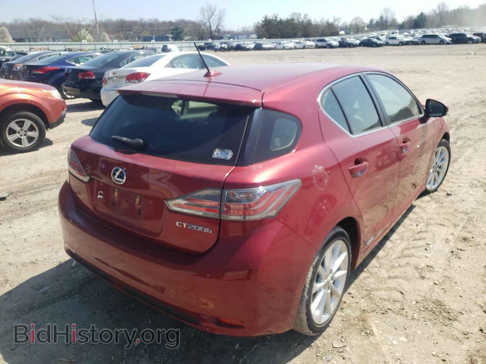 2012 LEXUS CT 200 - VIN: JTHKD5BH6C2112970 - Фото 4