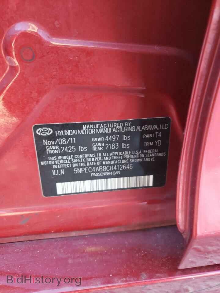 2012 HYUNDAI SONATA - VIN: 5NPEC4AB8CH412646 - Photo 12