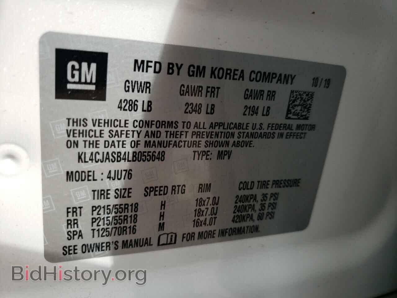 2020 BUICK ENCORE - VIN: KL4CJASB4LB055648 - Photo 10