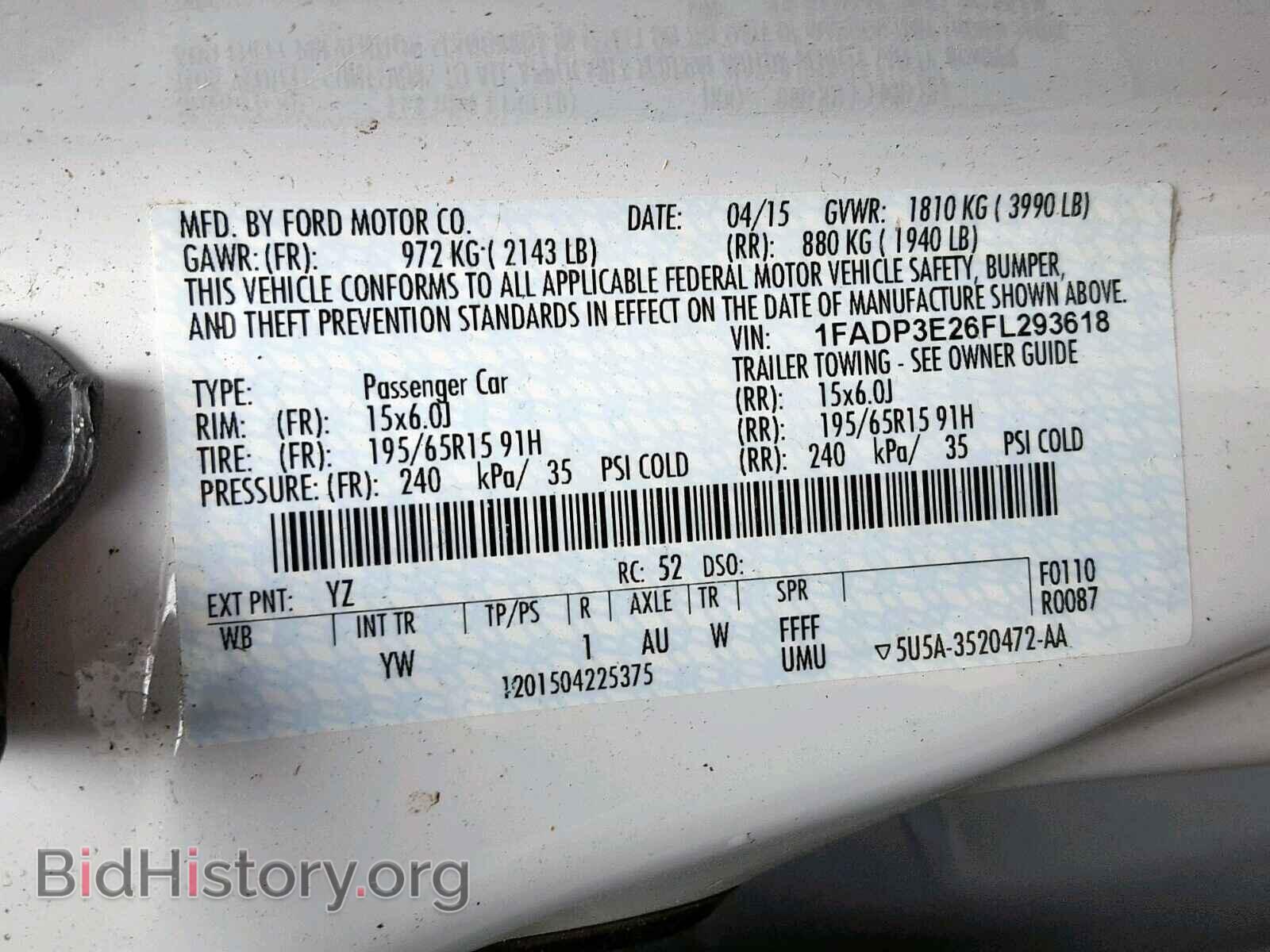 2015 FORD FOCUS - VIN: 1FADP3E26FL293618 - Photo 10