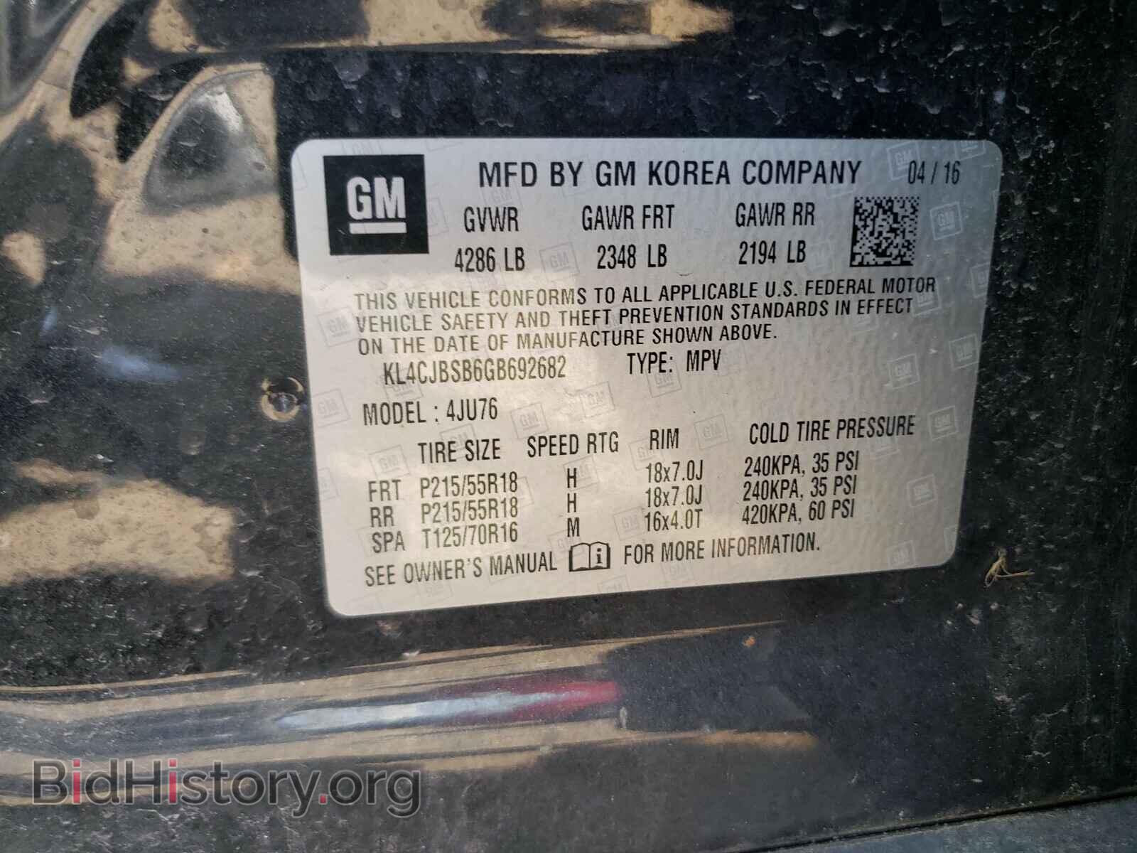 2016 BUICK ENCORE - VIN: KL4CJBSB6GB692682 - Photo 10