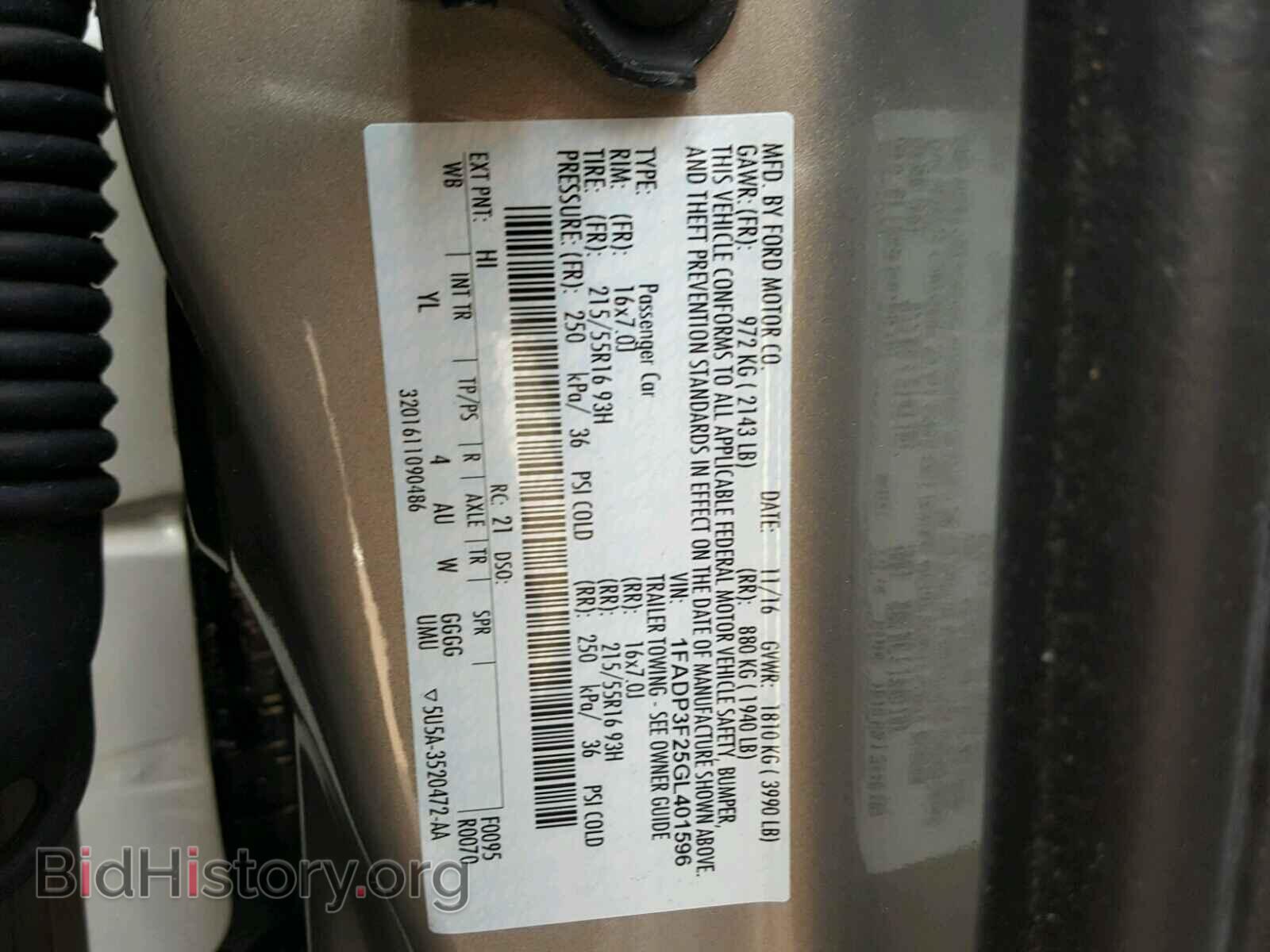 2016 FORD FOCUS - VIN: 1FADP3F25GL401596 - Photo 10