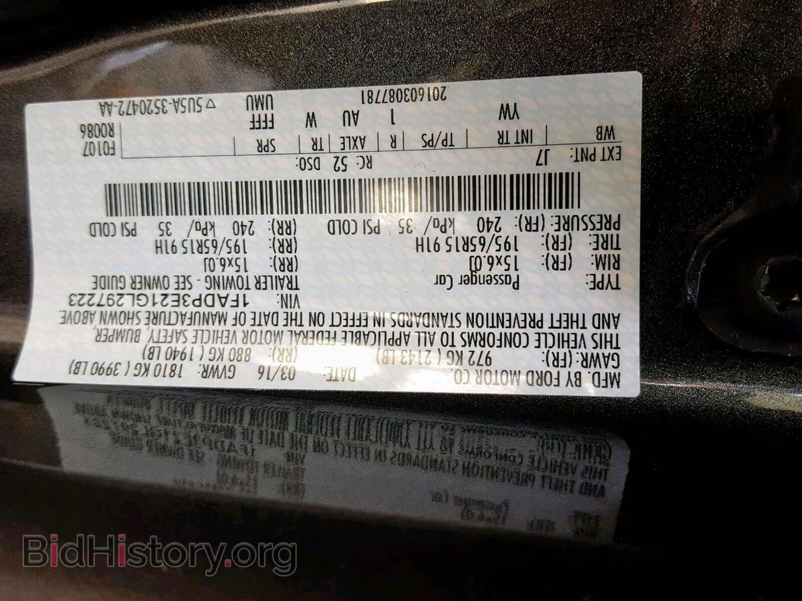 2016 FORD FOCUS - VIN: 1FADP3E21GL297223 - Photo 10