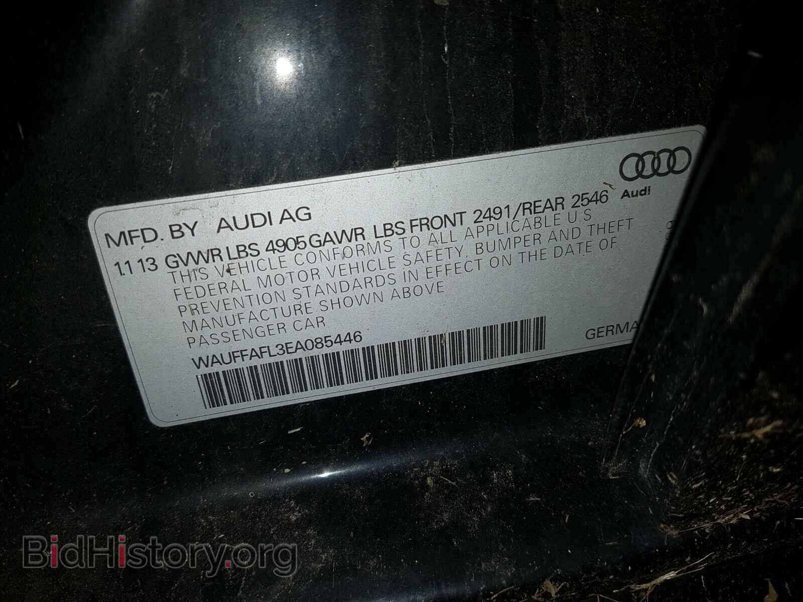 2014 AUDI A4 - VIN: WAUFFAFL3EA085446 - Фото 10
