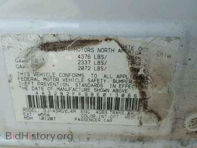 2011 MITSUBISHI GALANT - VIN: 4A32B2FF9BE013066 - Фото 10