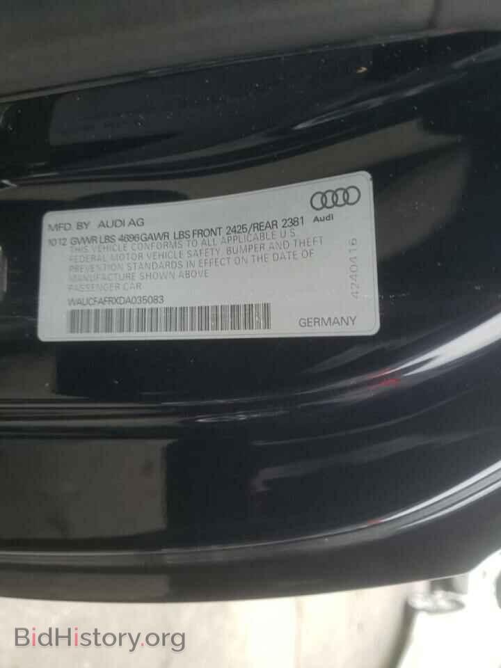 2013 AUDI A5 - VIN: WAUCFAFRXDA035083 - Photo 13