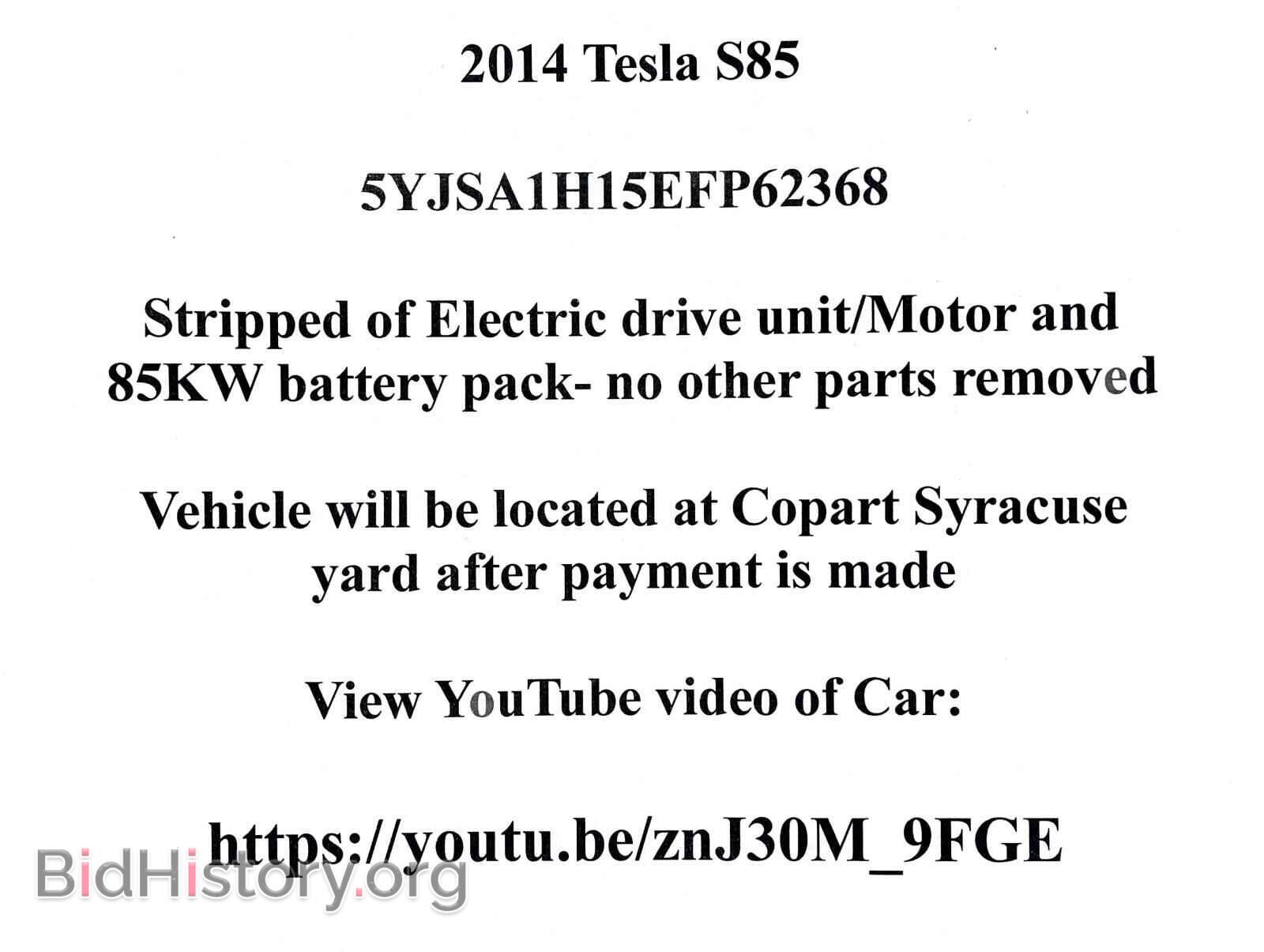 2014 TESLA MODEL S - VIN: 5YJSA1H15EFP62368 - Фото 10