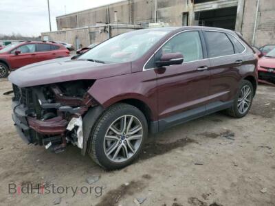 2021 Ford EDGE Titanium, бордовый — VIN 2FMPK4K96MBA36643, Copart