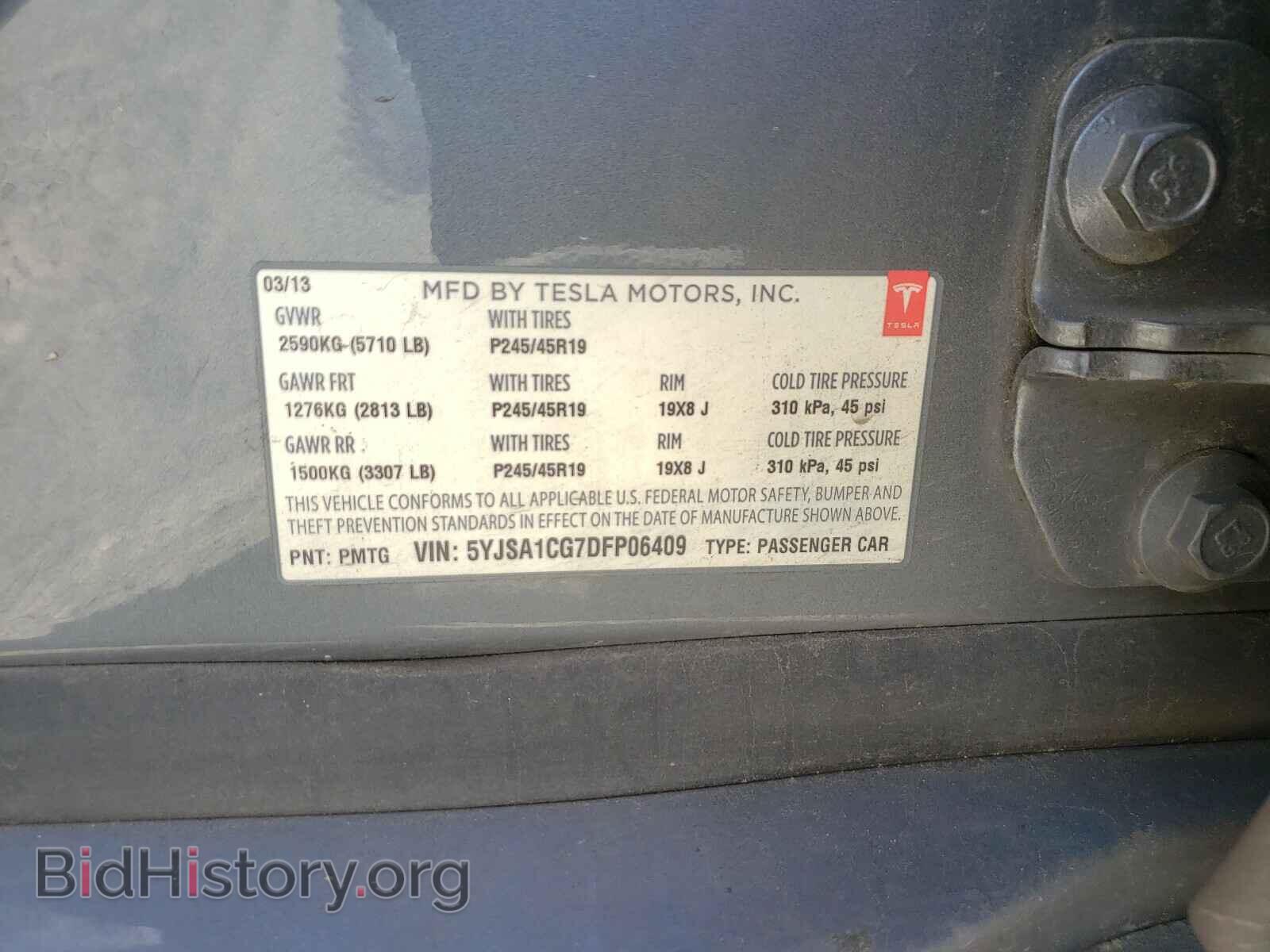 2013 TESLA MODEL S - VIN: 5YJSA1CG7DFP06409 - Photo 10