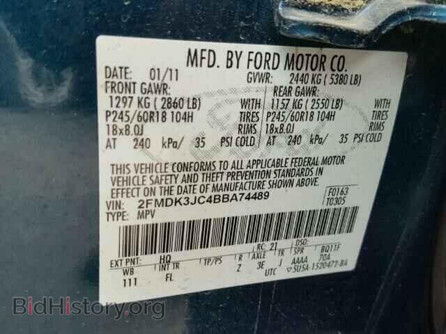 2011 FORD EDGE - VIN: 2FMDK3JC4BBA74489 - Photo 10