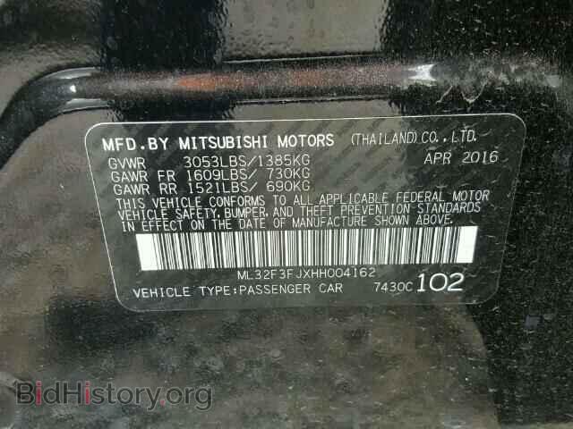 2017 MITSUBISHI MIRAGE - VIN: ML32F3FJXHH004162 - Фото 10