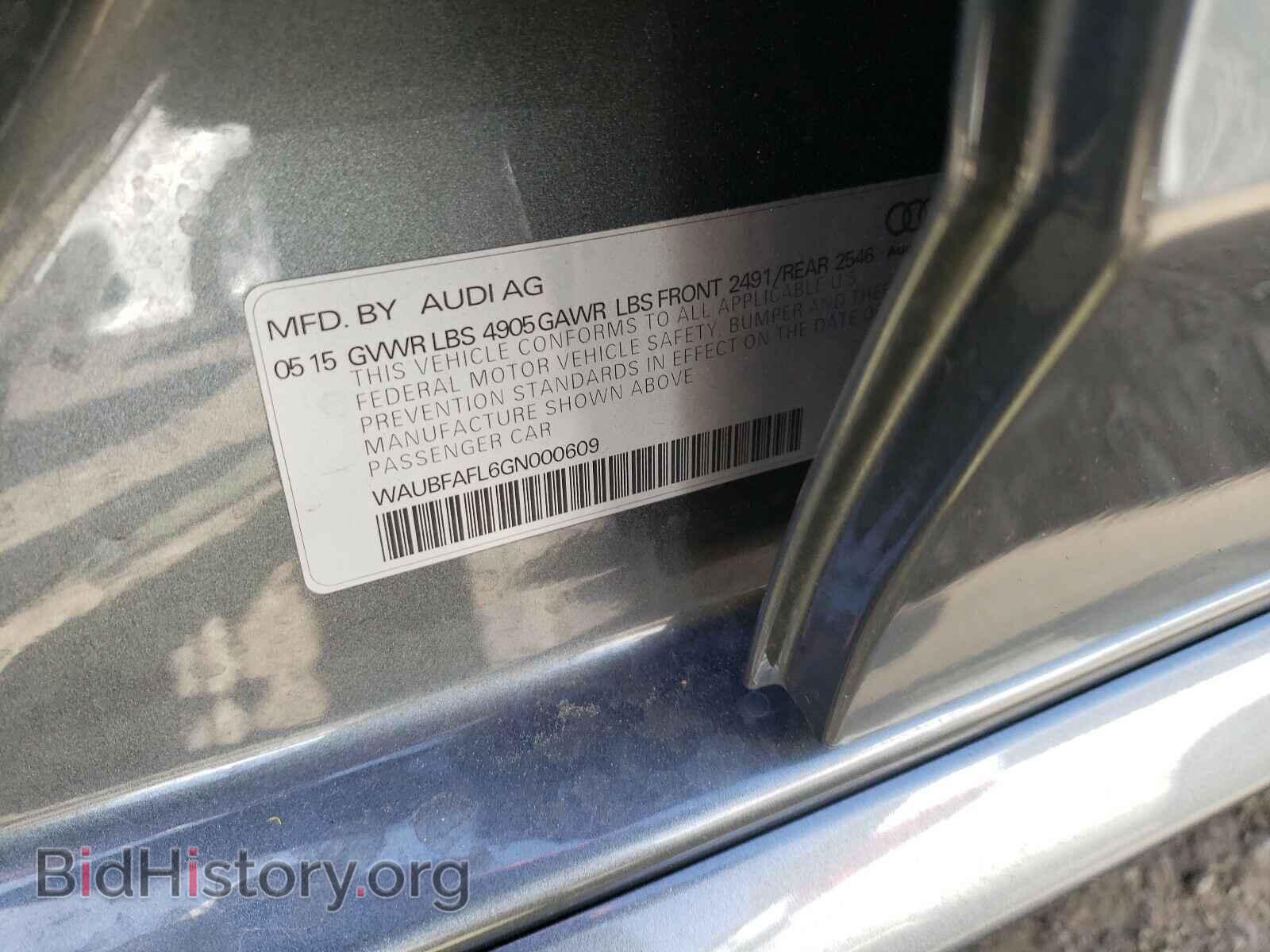2016 AUDI A4 - VIN: WAUBFAFL6GN000609 - Фото 10