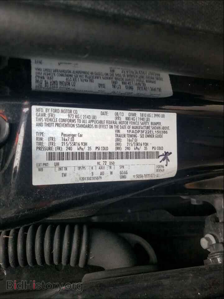 2014 FORD FOCUS - VIN: 1FADP3F22EL150386 - Фото 10