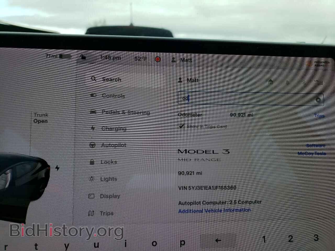 2018 TESLA MODEL 3 - VIN: 5YJ3E1EA1JF155360 - Фото 9