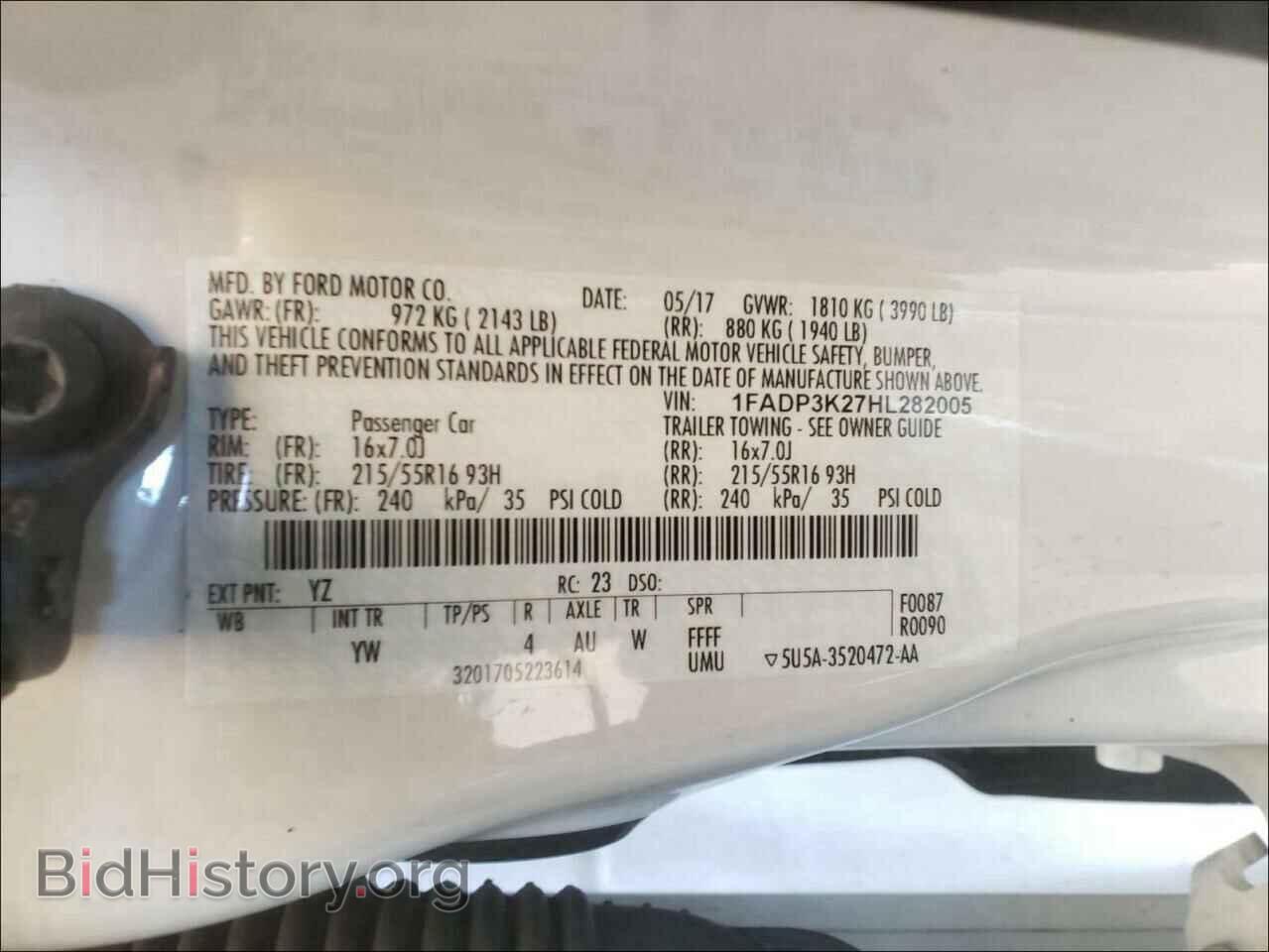 2017 FORD FOCUS - VIN: 1FADP3K27HL282005 - Photo 10