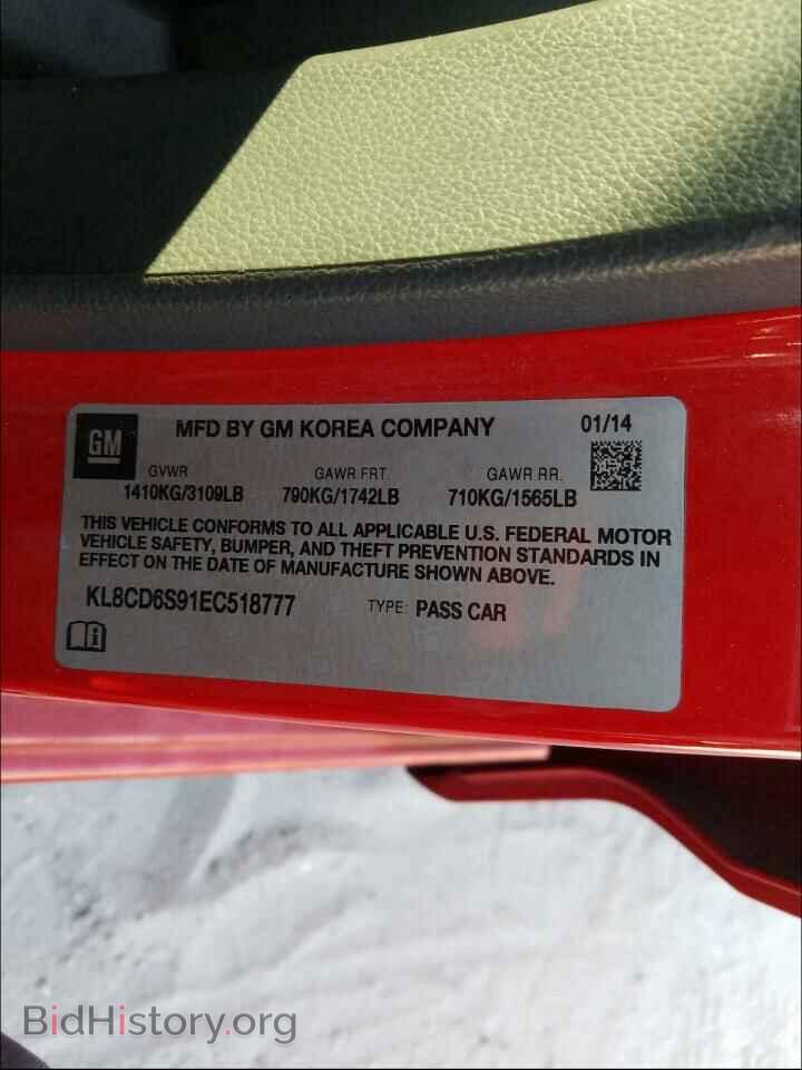 2014 CHEVROLET SPARK - VIN: KL8CD6S91EC518777 - Фото 10