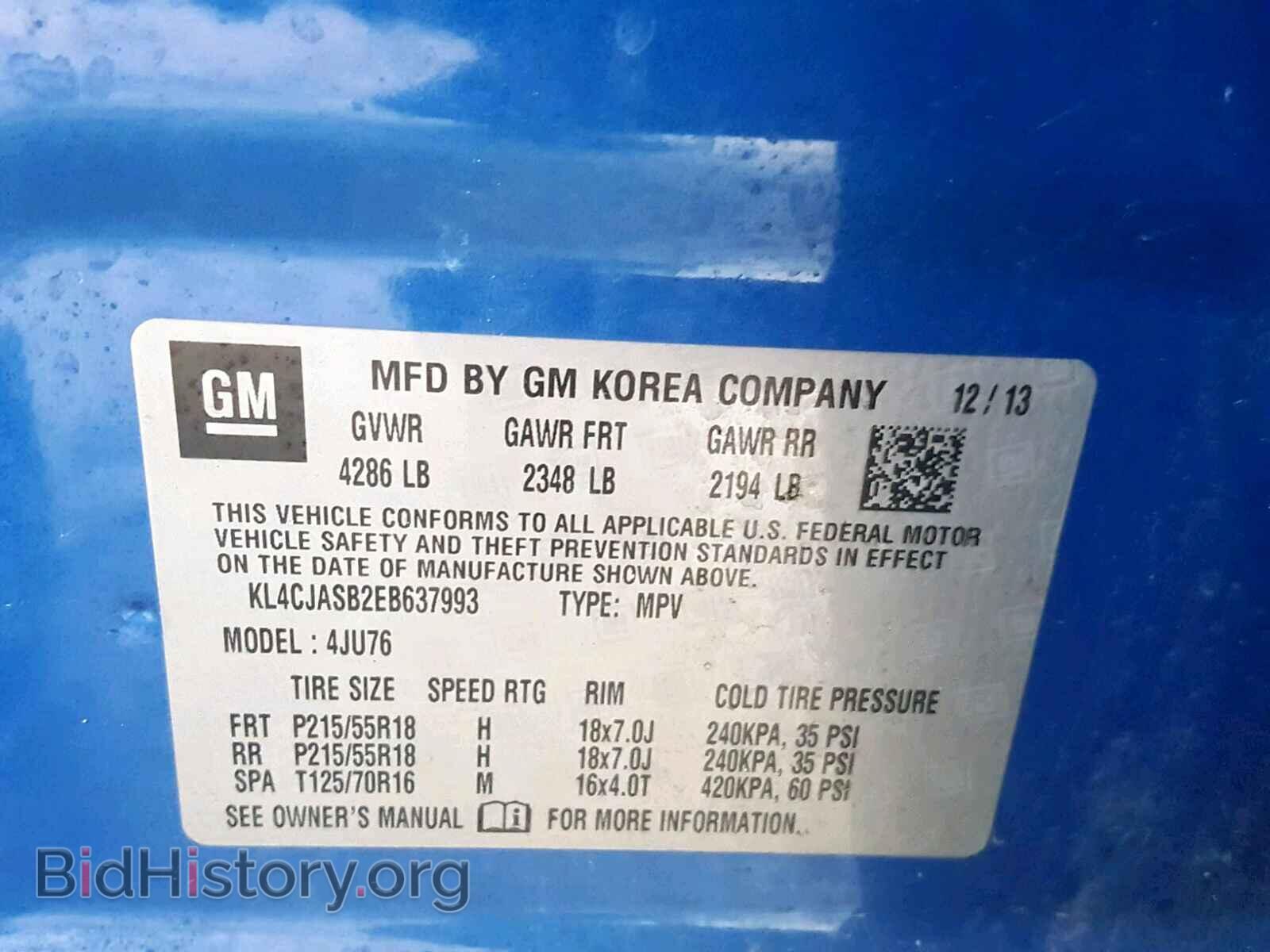 2014 BUICK ENCORE - VIN: KL4CJASB2EB637993 - Photo 10