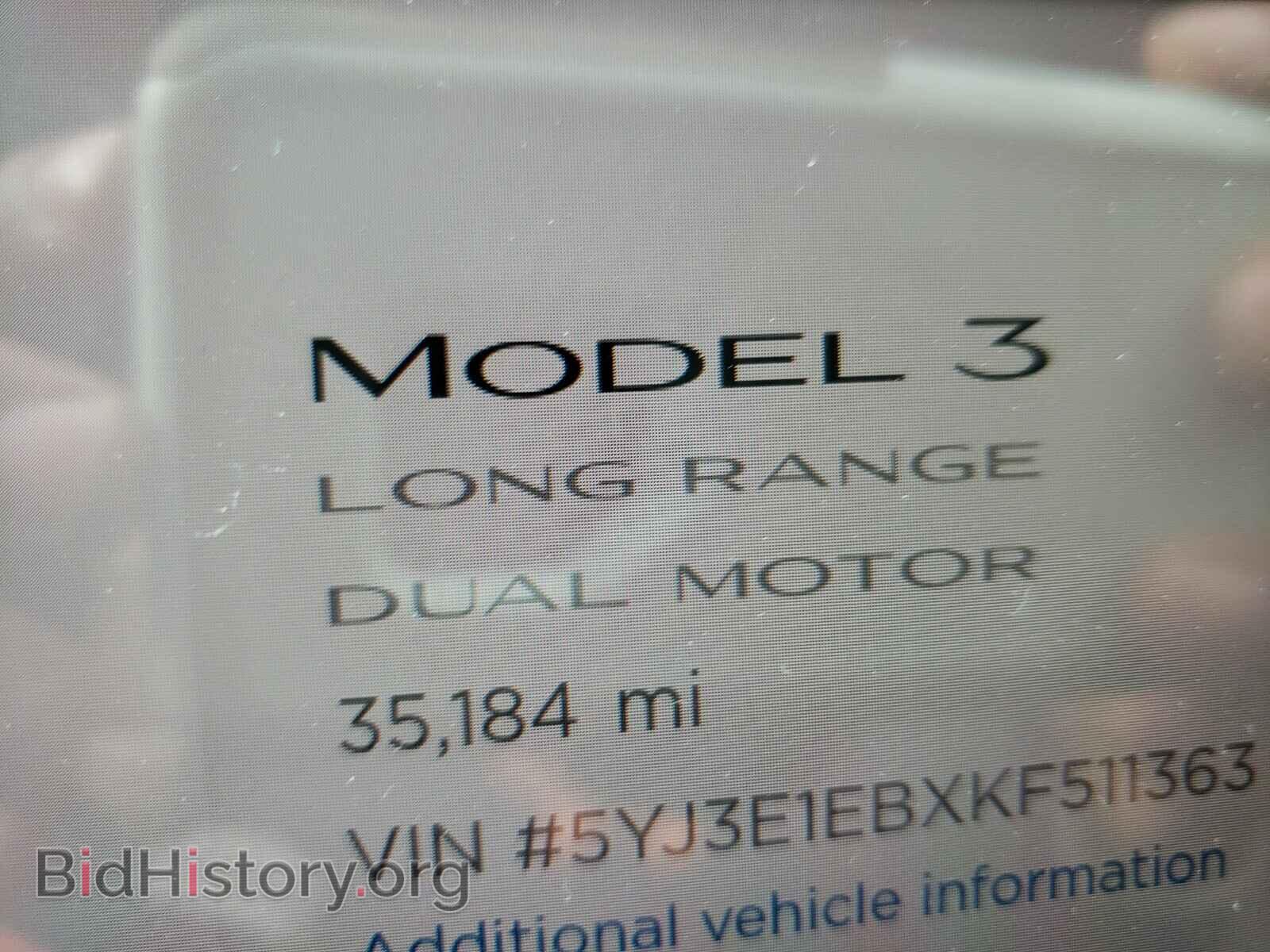 2019 TESLA MODEL 3 - VIN: 5YJ3E1EBXKF511363 - Фото 8
