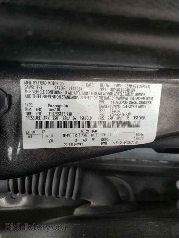 2016 FORD FOCUS - VIN: 1FADP3F25GL266278 - Photo 10