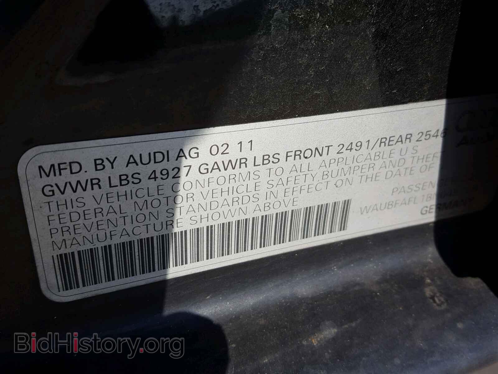 2011 AUDI A4 - VIN: WAUBFAFL1BN045708 - Фото 10