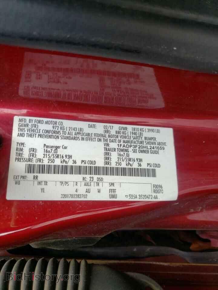 2017 FORD FOCUS - VIN: 1FADP3F20HL241659 - Photo 10