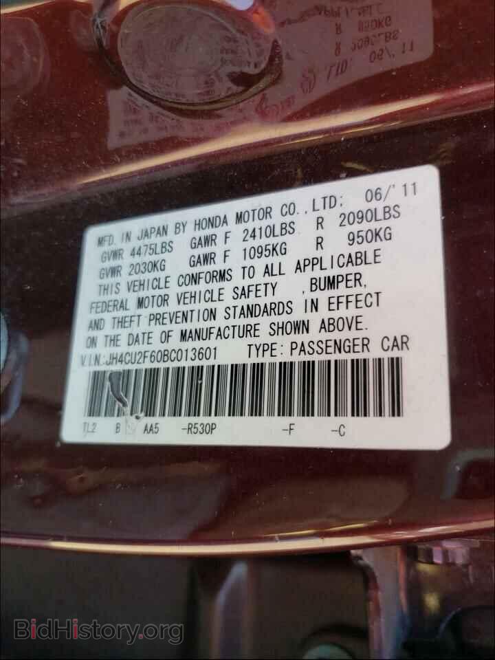 2011 ACURA TSX - VIN: JH4CU2F60BC013601 - Фото 10